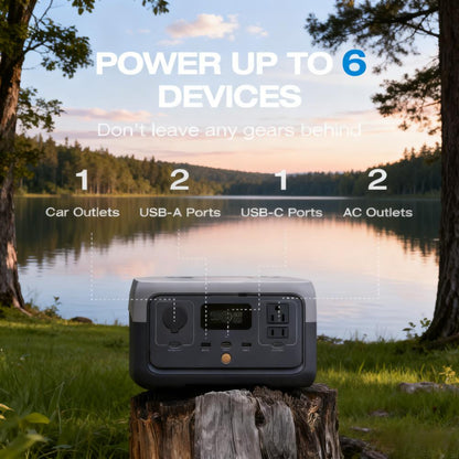 Portable Power Station with Fast Solar Recharge