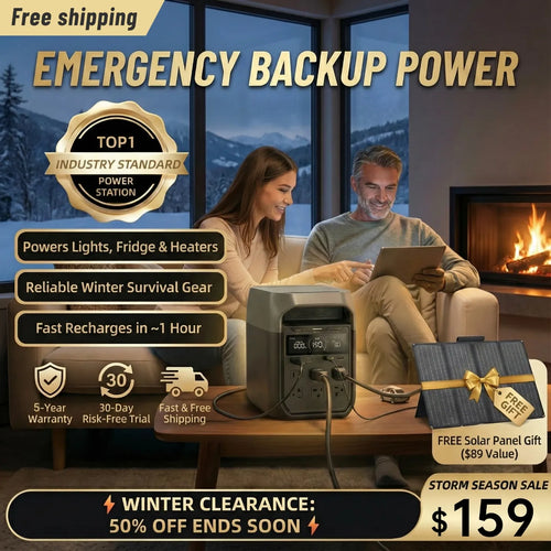 Massive Capacity + Solar Power = Unlimited Energy Anywhere! (Now Only $159!)