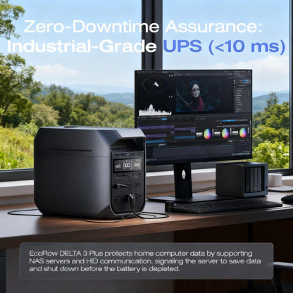 Portable Power Station DELTA 3 Plus, Solar Generator (Solar Panel Optional), 1000W Solar Input, Electric Generator with UPS, 1024Wh LFP Battery for Home Backup, Camping & RV