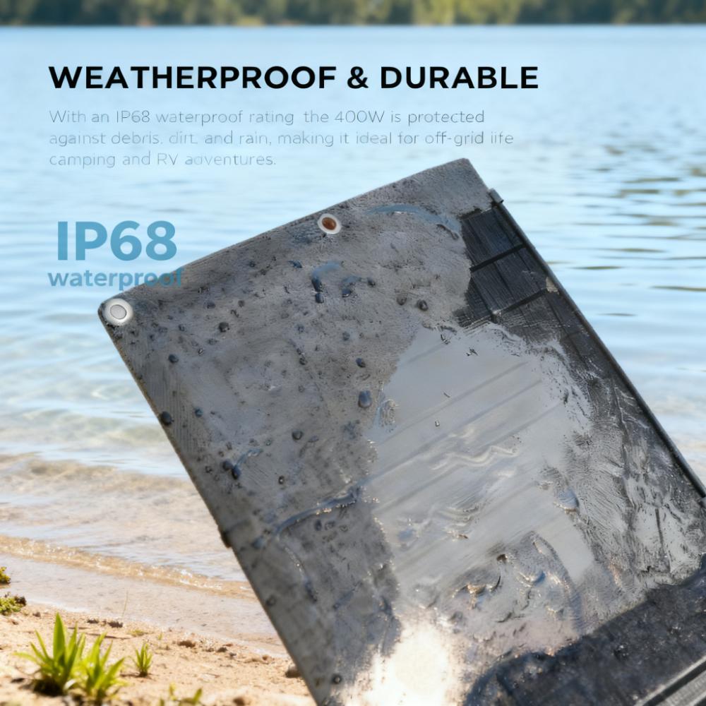400W Portable Solar Panel with IP68 Weatherproof Design
