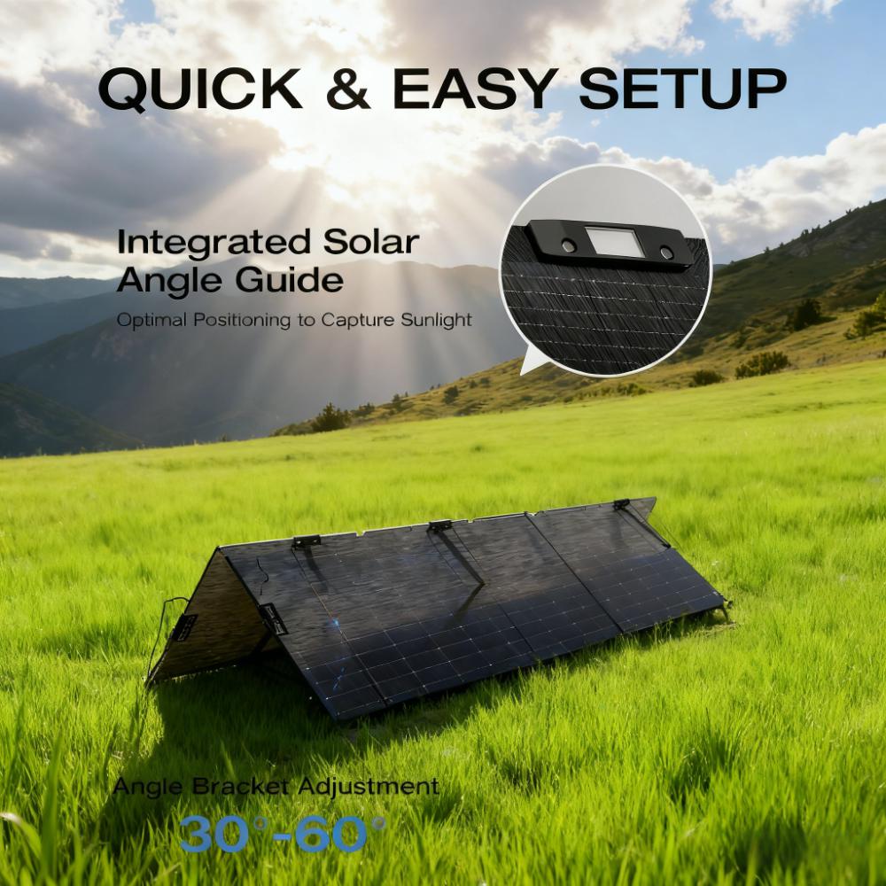 220W Portable Solar Panel with High Conversion Efficiency