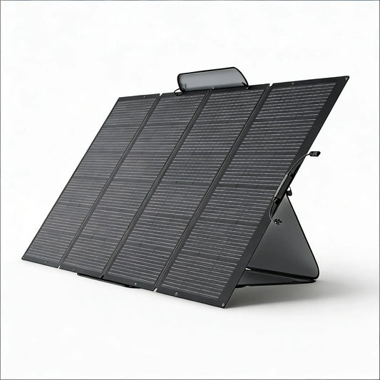 Portable 400W Solar Charger, Foldable Design with Stand, IP68 All-Weather Proof for Power Anywhere.