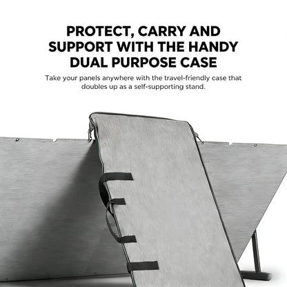 Portable 400W Solar Charger, Foldable Design with Stand, IP68 All-Weather Proof for Power Anywhere.