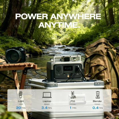 Portable Power Station with Fast Solar Recharge